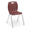 Virco N2 Series 14" Classroom Chair, Kindergarten - 2nd Grade with Nylon Glides - Wine Seat N214 - alternate 1